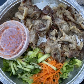 Saiga Vietnamese Eatery - Grilled Pork Vermicelli with Egg Roll - Vietnamese Near Me - Irvine, California Saiga Vietnamese Eatery - Grilled Pork Vermicelli with Egg Roll - Vietnamese Near Me - Irvine, California