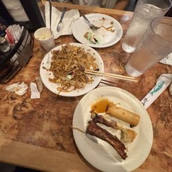 Uptown Buffet - Couldn't finish anything, ice cream, custom hibachi, spring rolls were the best thing on the menu, the ribs were good too.
