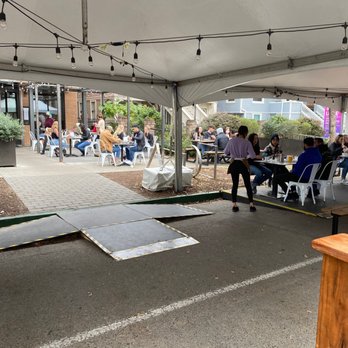 Sibling by Pushkin's - Outdoor dining set up - New American Near Me - Sacramento, California Sibling by Pushkin's - Outdoor dining set up - New American Near Me - Sacramento, California