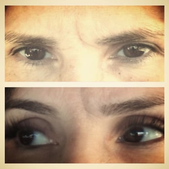 Ele Eyelash Extension - Before lashes (top photo) and after lashes (bottom photo) - Eyelash Service Near Me - Flushing, New York