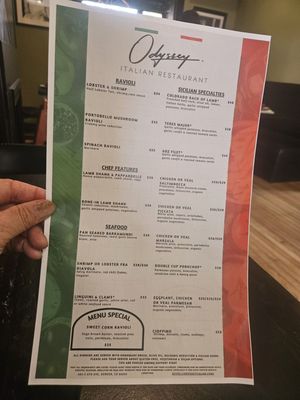 Menu photo 5 Odyssey Italian Restaurant Denver, CO Menu photo 5 Odyssey Italian Restaurant Denver, CO