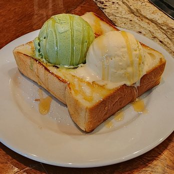 Yaki Yaki Miwa - Mina Toast with Green Tea and Vanilla ice cream - Teppanyaki Near Me - Honolulu, Hawaii Yaki Yaki Miwa - Mina Toast with Green Tea and Vanilla ice cream - Teppanyaki Near Me - Honolulu, Hawaii
