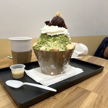 Spoonful Dessert Cafe - Matcha-Matic Bingsu - Korean Near Me - St. Louis, Missouri