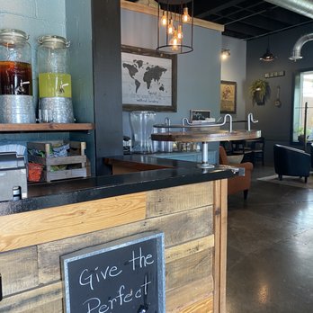 True Brew Coffee House - a bar with a chalkboard sign - Cafes Near Me - Lyndon, Kansas