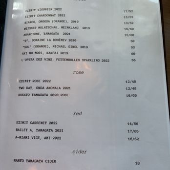 Mai Sushi Tapas Bar - Wine menu - Sushi Bars Near Me - Coral Gables, Florida