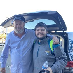 Getz Ya There Airport Shuttle - John and my son when we dropped off at the airport for our return home!