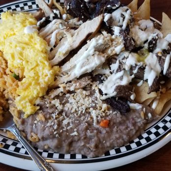 Cozy Corner - Chicken & steak verde chilaquiles BOMB! - Pancakes Near Me - Chicago, Illinois Cozy Corner - Chicken & steak verde chilaquiles BOMB! - Pancakes Near Me - Chicago, Illinois