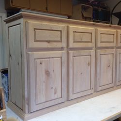 Custom cabinet for a local business.  Made from solid Knotty Alder