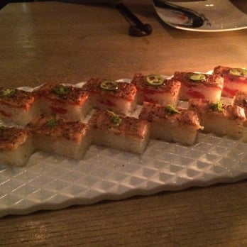 Miku - Salmon Oshi sushi and Ebi Oshi sushi. - Japanese Near Me - Vancouver, British Columbia
