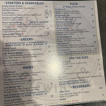 Lost Marble Brewing - Menu - Breweries Near Me - Manchester, Vermont