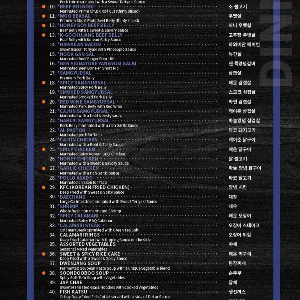 Dinner Menu Dinner Menu