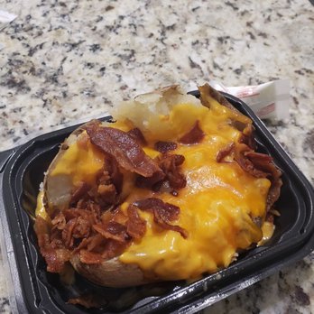Wendy's - bacon and cheese on a baked potato - Fast Food Near Me - Comstock Park, Michigan Wendy's - bacon and cheese on a baked potato - Fast Food Near Me - Comstock Park, Michigan