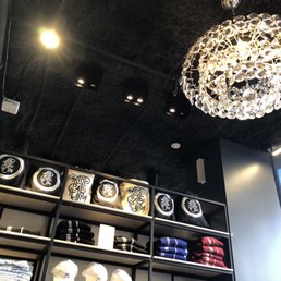 Merch and chandelier. Classy place! Merch and chandelier. Classy place!