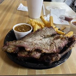 Scott's Bar-B-Que - Brisket, ribs, bake beans, and fry's
