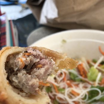Bun Mee - Pork spring roll in the "Vegan" Bun with Tofu - Vietnamese Near Me - San Francisco, California Bun Mee - Pork spring roll in the "Vegan" Bun with Tofu - Vietnamese Near Me - San Francisco, California