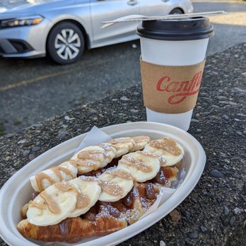 Canffle - Peanut butter, banana, Nutella waffle - Waffles Near Me - Vancouver, British Columbia