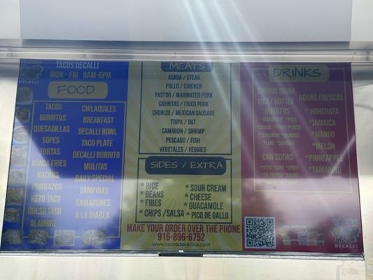 Menu photo 1 Tacos Decalli Elk Grove, CA
