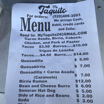 My Taquito - Menu - Tacos Near Me - Marana, Arizona My Taquito - Menu - Tacos Near Me - Marana, Arizona