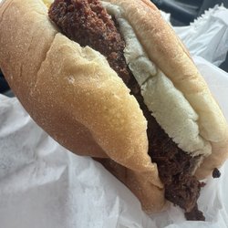 Livermush on a bun