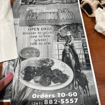 Hermanos Solis Mexican Restaurant - the menu - Mexican Near Me - Corpus Christi, Texas