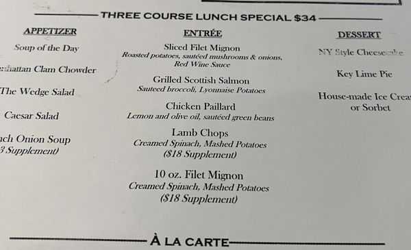Menu photo 7 Gallaghers Steakhouse Boca Raton Boca Raton, FL