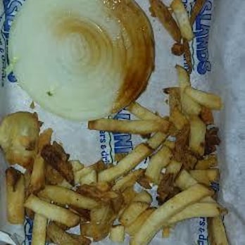 Islands Restaurant - my "side" of burnt fry pieces and whole onion that was on the burger. - Burgers Near Me - Seal Beach, California Islands Restaurant - my "side" of burnt fry pieces and whole onion that was on the burger. - Burgers Near Me - Seal Beach, California