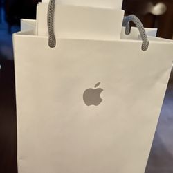 Apple - Franklin Park Mall - The cute Apple bag that comes with each purchase. Call me paranoid but I carried my mom's new watch in a pocket to avoid theft