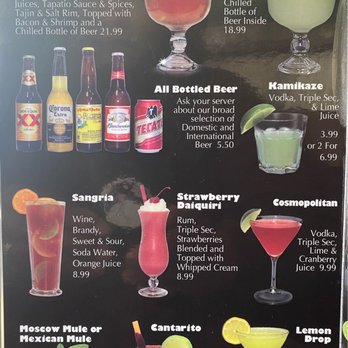 Javi's Modesto Mexican Restaurant - Drink menu - Mexican Near Me - Modesto, California