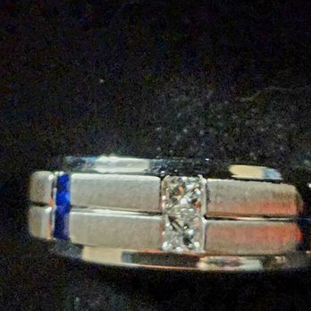 Zales Outlet - Vera Wang diamond and sapphire band. Photo doesn't do it justice. - Jewelry Repair Near Me - Commerce, California