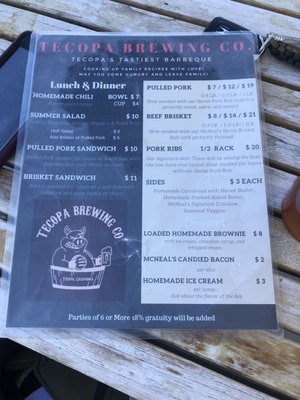 Menu photo 3 Tecopa Brewing Company Tecopa, CA Menu photo 3 Tecopa Brewing Company Tecopa, CA