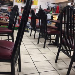 They have a few tables if you want to eat there.
