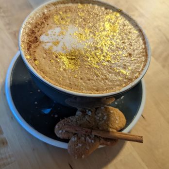 Persnickety Crane Cafe - Gold dusted $20 latte - Desserts Near Me - Yorktown, Virginia Persnickety Crane Cafe - Gold dusted $20 latte - Desserts Near Me - Yorktown, Virginia