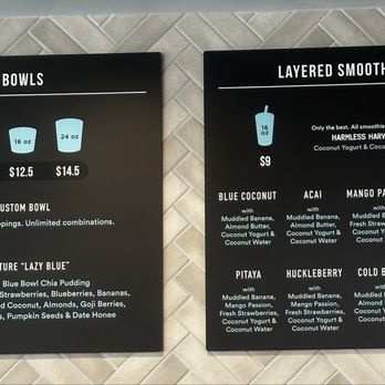 Elite Experience: Blue Bowl - Menu - Yelp Events Near Me - Oceanside, California