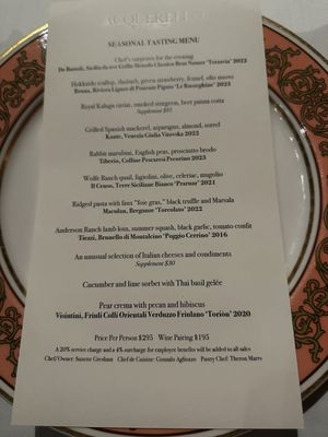 Menu photo 2 Acquerello San Francisco, CA Menu photo 2 Acquerello San Francisco, CA