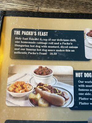 Menu photo 1 Tony Packo's Toledo, OH