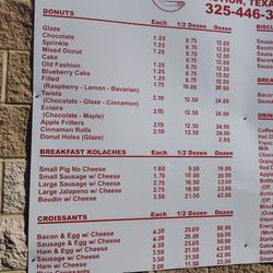 Donut Palace - Menu Oct 2026