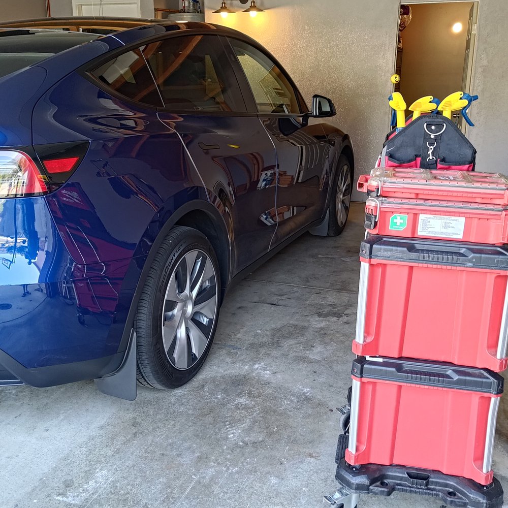 Mobile Tint! working inside my garage. Mobile Tint! working inside my garage.
