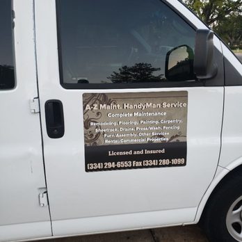A-Z Maintenance Handyman Services - Service vehicle - Handyman Near Me - Montgomery, Alabama A-Z Maintenance Handyman Services - Service vehicle - Handyman Near Me - Montgomery, Alabama