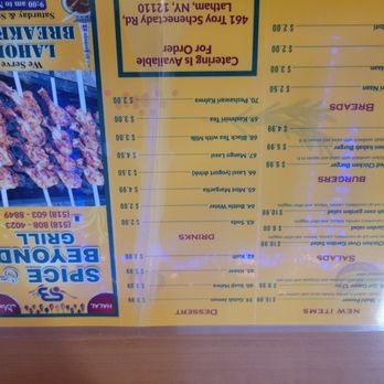 Spice and Beyond - Menu - Halal Near Me - Latham, New York