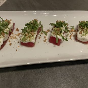 Evaga Desert Kitchen - Compressed watermelon appetizer - Cocktail Bars Near Me - El Paso, Texas