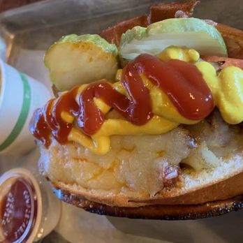 Boonedogs - Build your own hot dog (chili, cheese, grilled onions, pickles, tomatoes) and ranch slaw. - Hot Dogs Near Me - Lexington, Kentucky