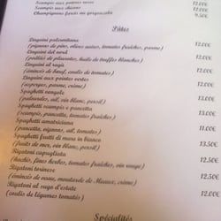 Il baro - Menu pâtes