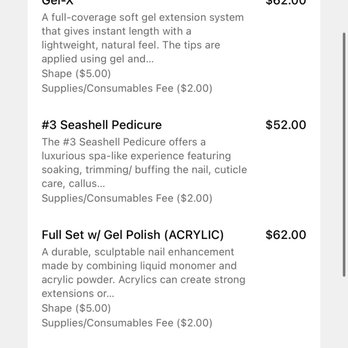 Nail Box - Services i was charged for - Nail Salons Near Me - Edmond, Oklahoma Nail Box - Services i was charged for - Nail Salons Near Me - Edmond, Oklahoma
