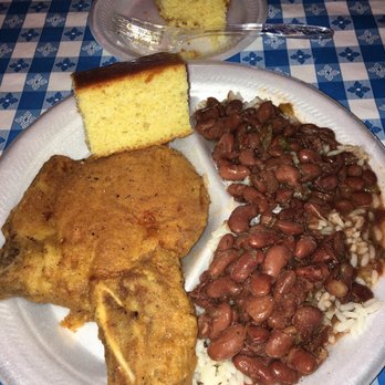 Ma Harper's Creole Kitchen - Fried pork chop with red beans and rice with cornbread - Cajun/Creole Near Me - San Antonio, Texas Ma Harper's Creole Kitchen - Fried pork chop with red beans and rice with cornbread - Cajun/Creole Near Me - San Antonio, Texas