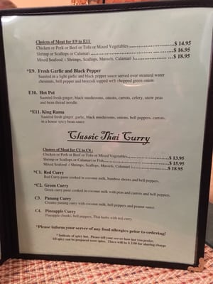 Menu photo 2 Royal Thai Oriental Restaurant Punta Gorda, FL