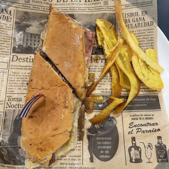 The Cuban Around The Corner - Cuban sandwich with plantain chips - Cuban Near Me - Bergenfield, New Jersey