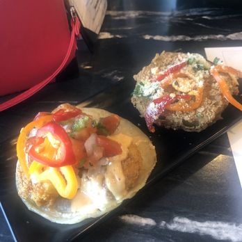 CheSa’s Bistro & Bar - A shrimp taco and a fried green tomato. Absolutely Divine!! - Gluten-Free Near Me - Chicago, Illinois CheSa’s Bistro & Bar - A shrimp taco and a fried green tomato. Absolutely Divine!! - Gluten-Free Near Me - Chicago, Illinois