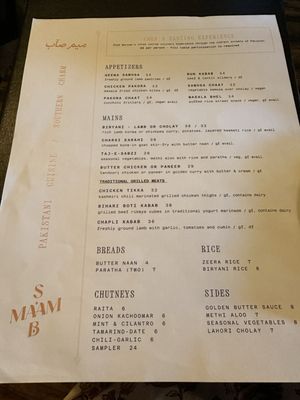 Menu photo 4 Ma’am Saab Charleston, SC Menu photo 4 Ma’am Saab Charleston, SC