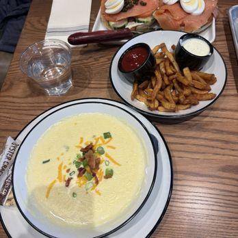 Lake Roots - Loaded baked Potato Soup, fry's , Lox Bagel. - Cafes Near Me - Crystal Lake, Illinois Lake Roots - Loaded baked Potato Soup, fry's , Lox Bagel. - Cafes Near Me - Crystal Lake, Illinois