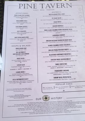 Menu photo 4 Pine Tavern Restaurant Bend, OR